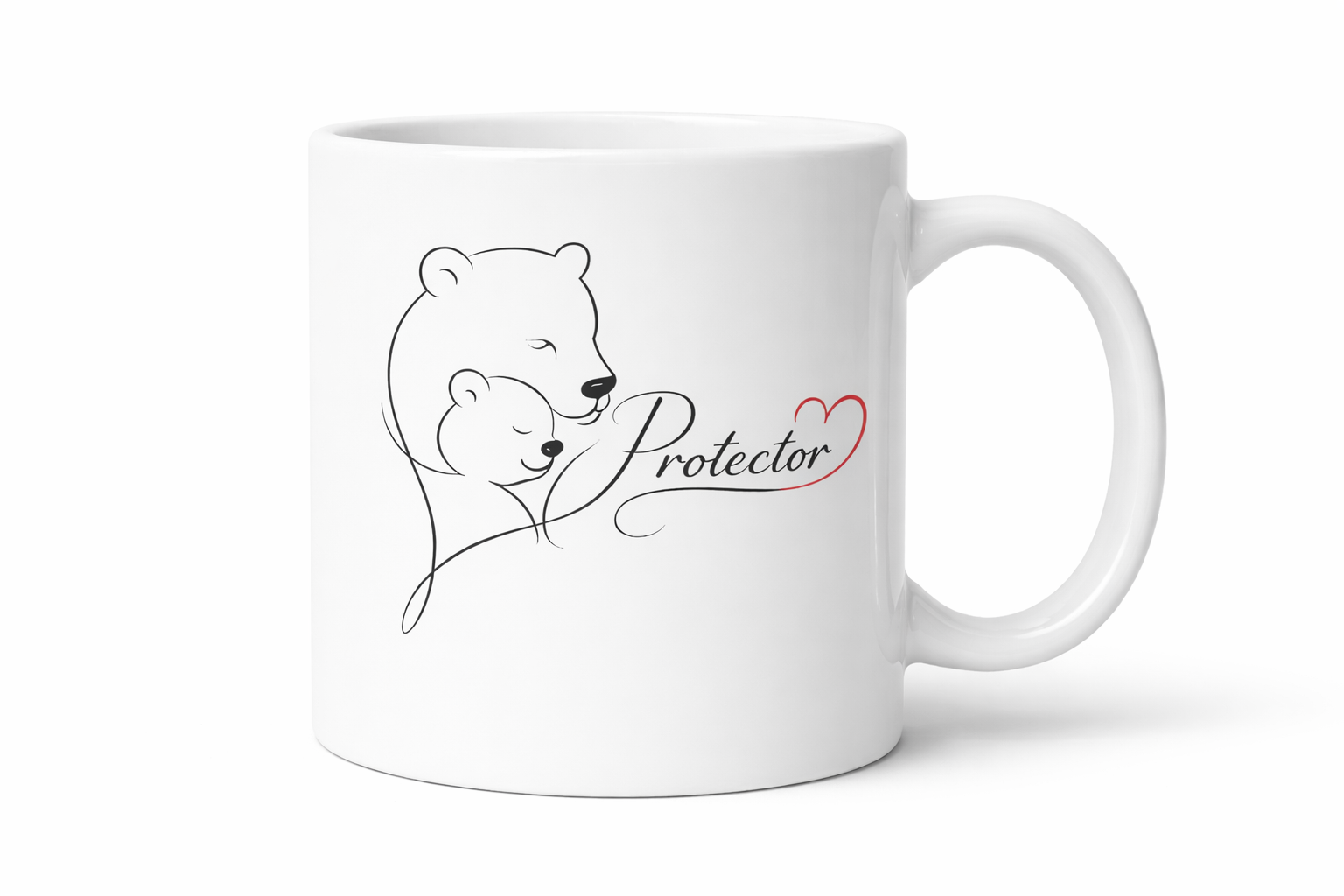 Mama Bear Mug 15 oz | Protector Bear Hug Coffee Mug | Parent Child Bear Gift | Family Love Mug