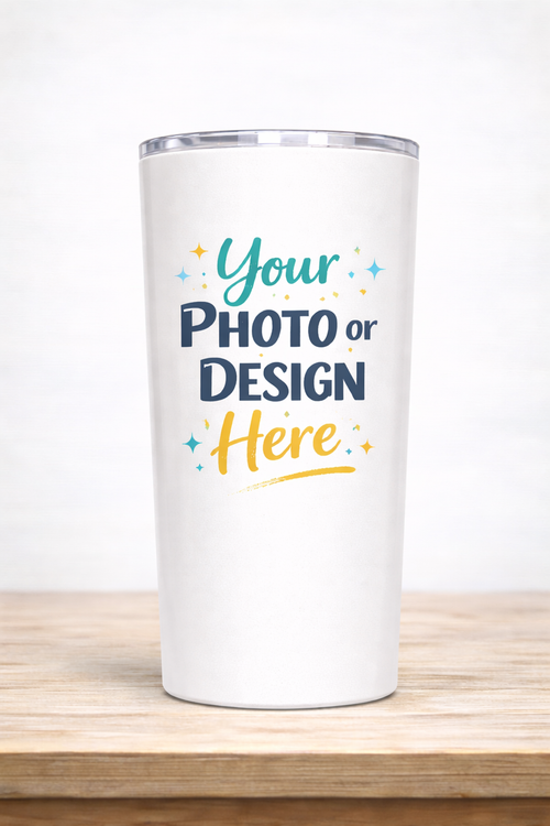 Custom Straight Sublimation Tumbler 12oz & 20oz with Metal Straw, Personalized Stainless Steel Cup, Skinny Tumbler, Design Your Own Gift