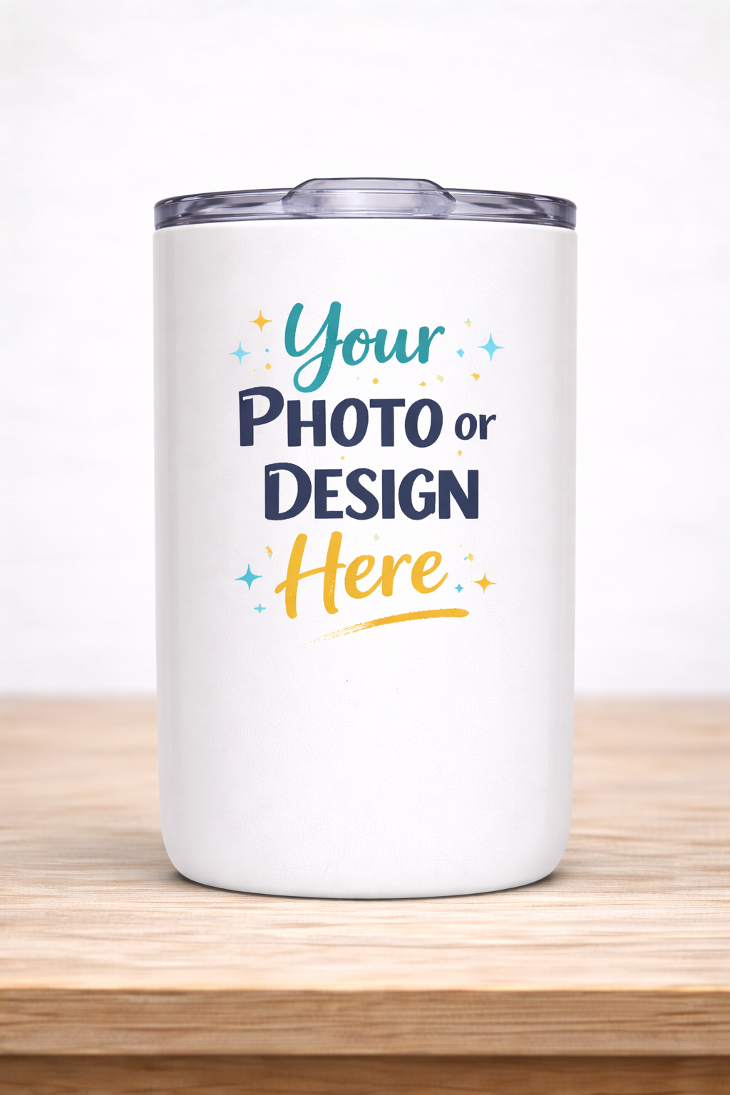 Custom Straight Sublimation Tumbler 12oz & 20oz with Metal Straw, Personalized Stainless Steel Cup, Skinny Tumbler, Design Your Own Gift
