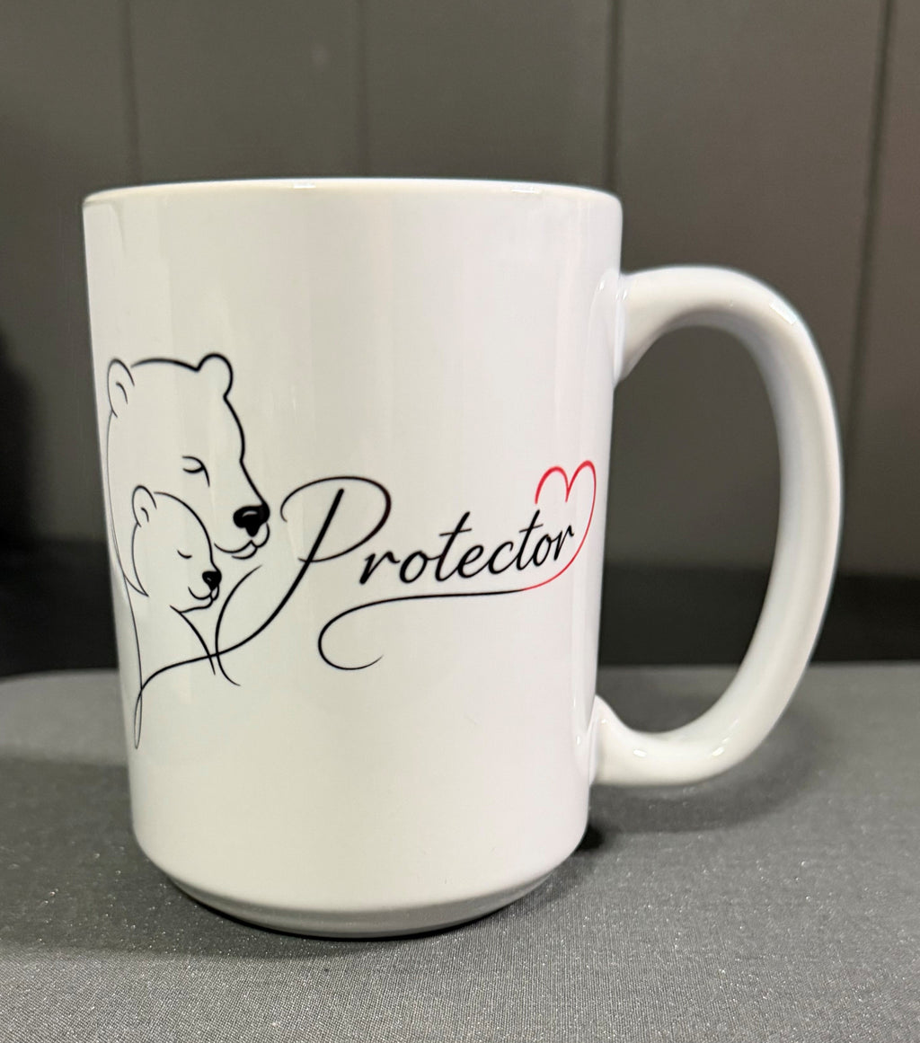 Mama Bear Mug 15 oz | Protector Bear Hug Coffee Mug | Parent Child Bear Gift | Family Love Mug